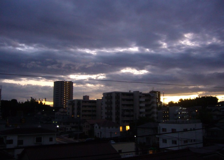 clear skies after typhoon over Toyota City