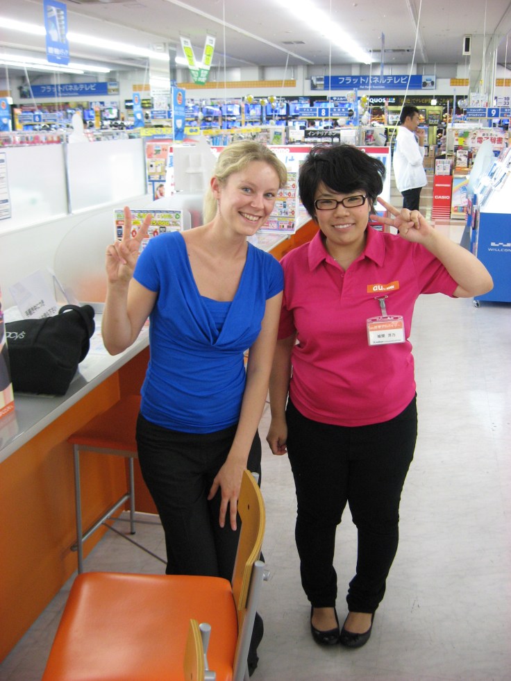 Sales person in Eiden electronics store, Japan