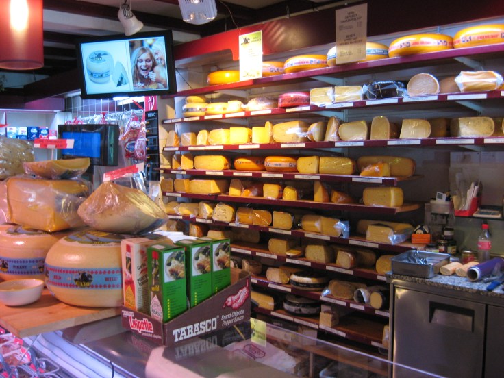 dutch cheese in a cheese shop in The Netherlands