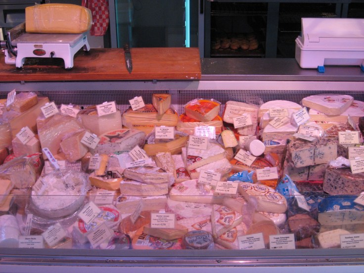 white cheese in a cheese shop in The Netherlands