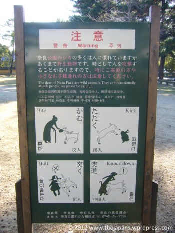 nara warning sign