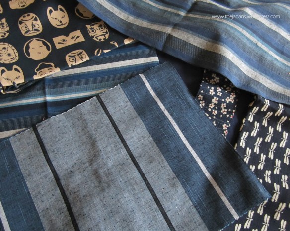 blue and white japanese fabrics