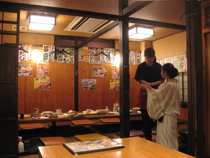 private nomikai booth in a Japanese restaurant