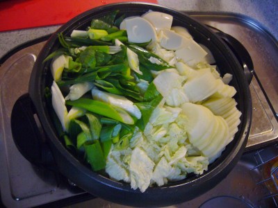 nabe party vegetables
