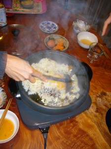 japanese nabe party baked rice